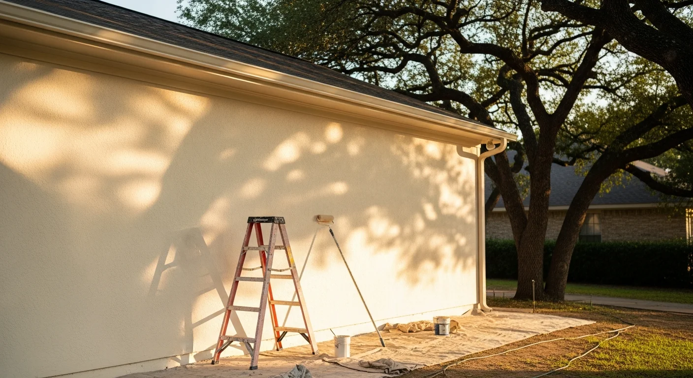 Professional painter applying interior paint to residential wall