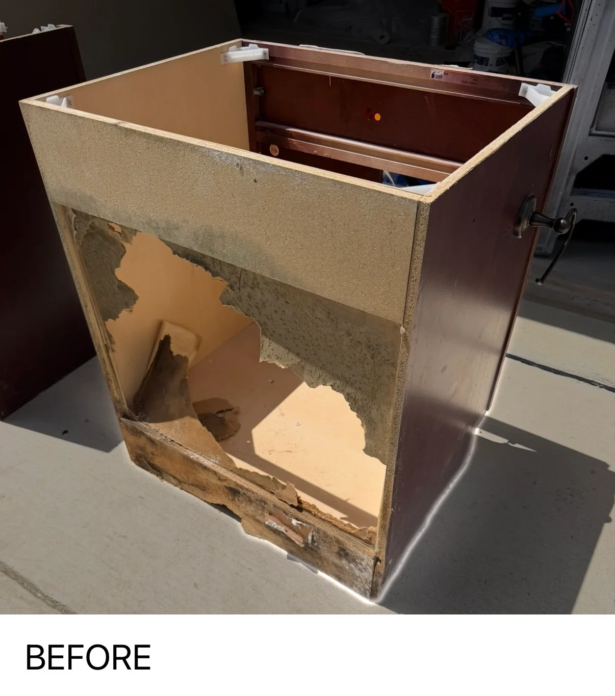 Carpentry and cabinet work with precision drywall repair and surface preparation